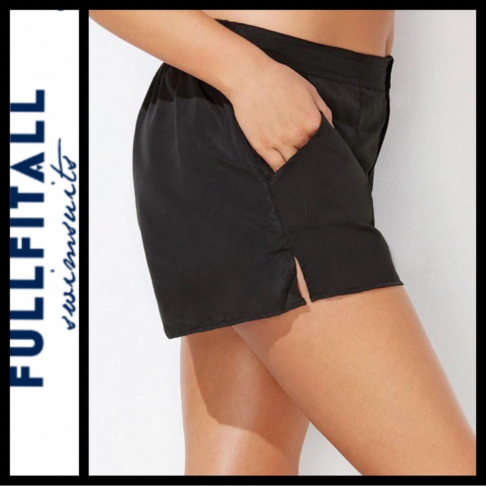 NWT Fullfitall Swimsuits Black Swim Shorts